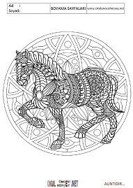 Mandala boyama sayfaları